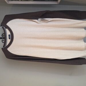 🆕️ St. John's Bay Cream and Brown Sweater NWT